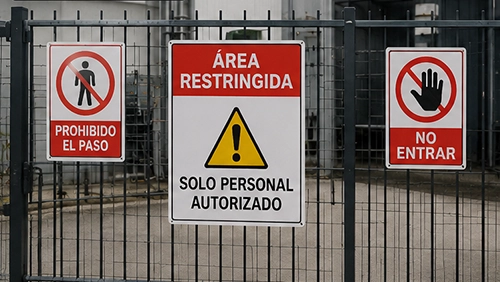 LETREROS DE AREAS RESTRINGIDAS